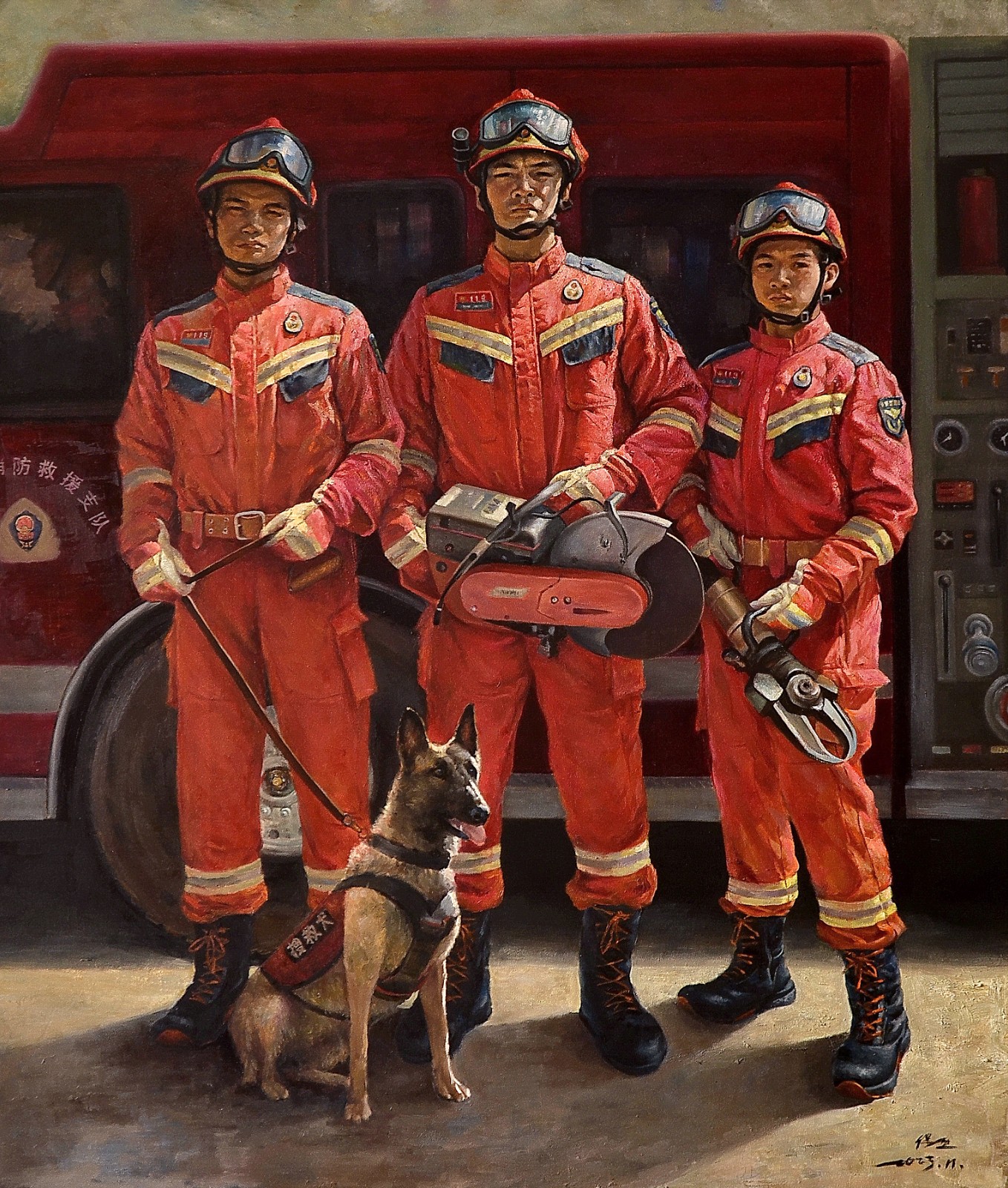 侯保亚《使命重如山》油画 220x190cm.jpg