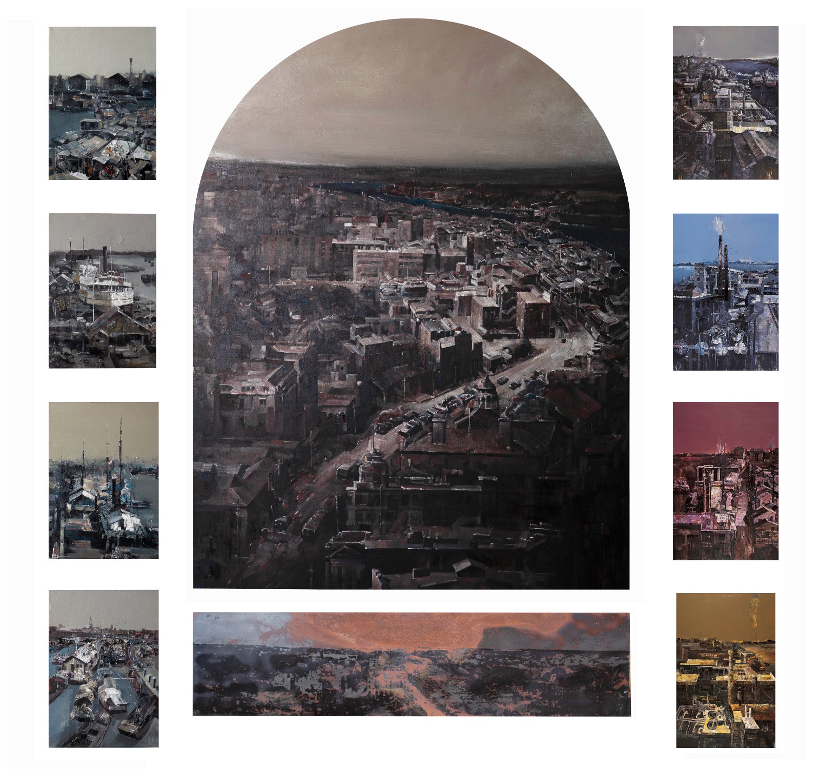 罗灵《德胜河工业风景》油画 217x210cm.jpg