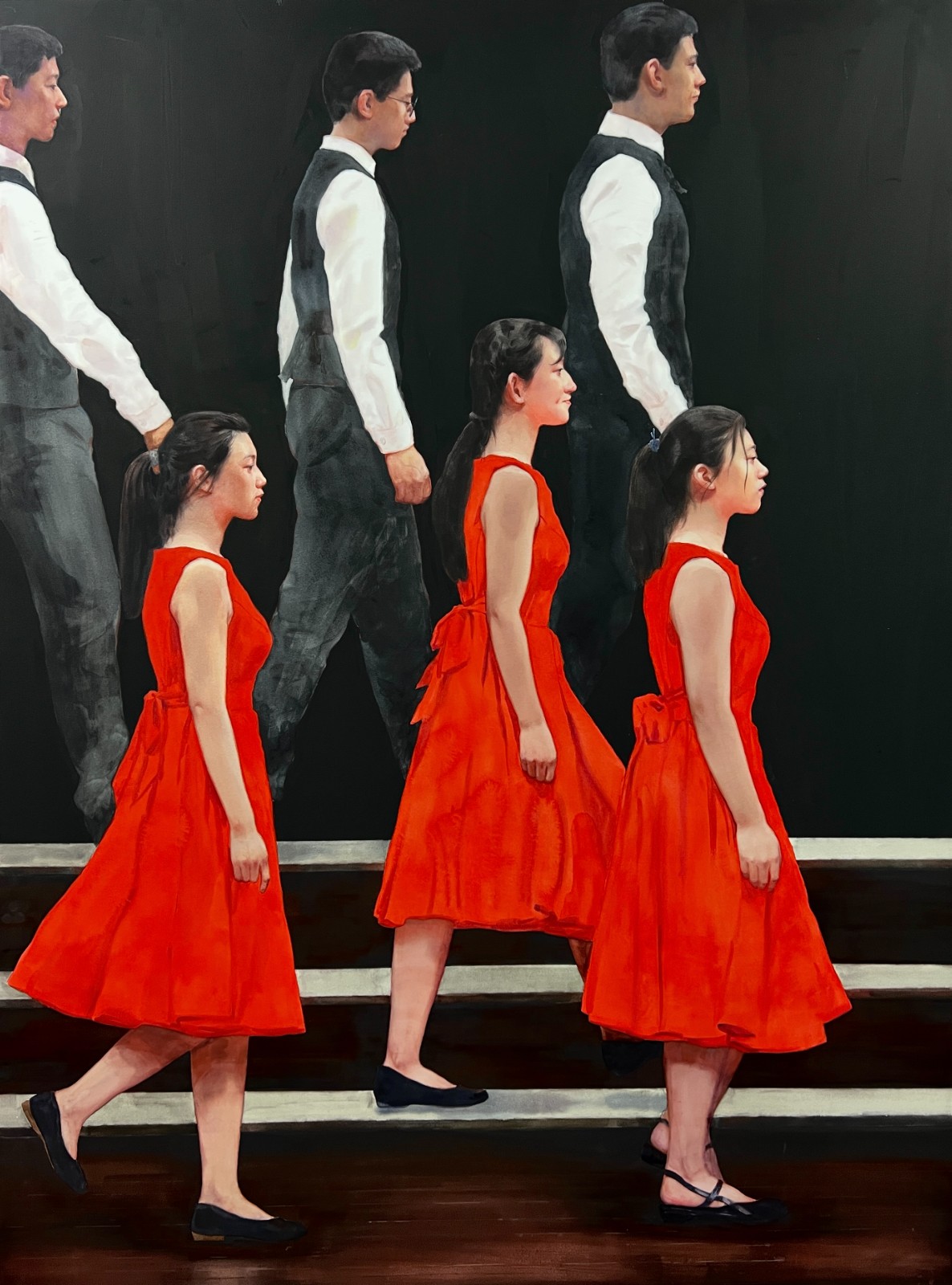 许佳锋《青春颂歌》水彩画 172x128cm.jpg