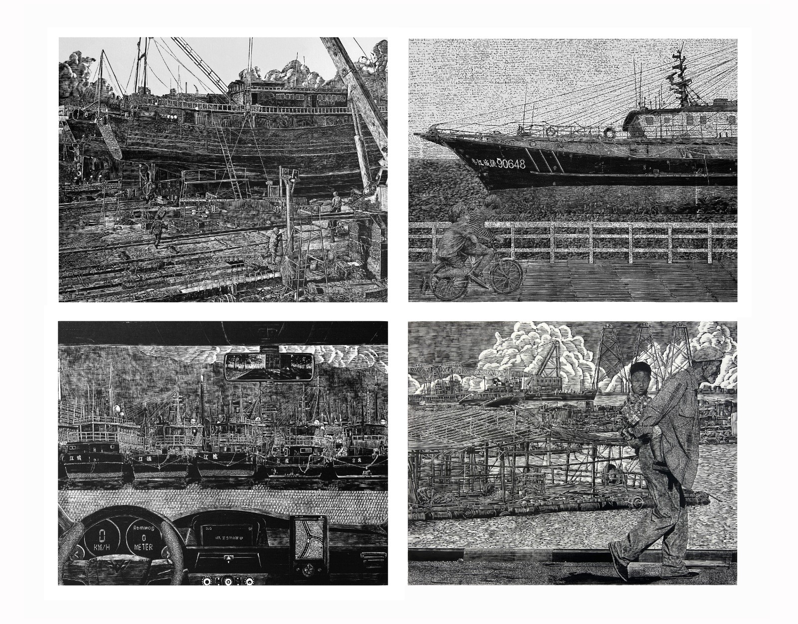 桂江、尹德文《智慧渔港建设者》插图 40x50cmx4幅.jpg